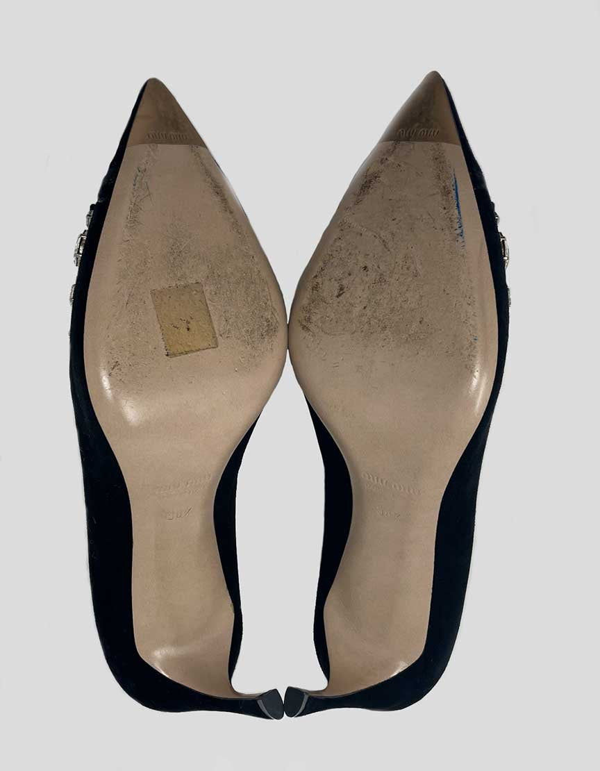 MIU MIU Evening Pumps With Pointed Toe - 38.5 IT | 8.5 US
