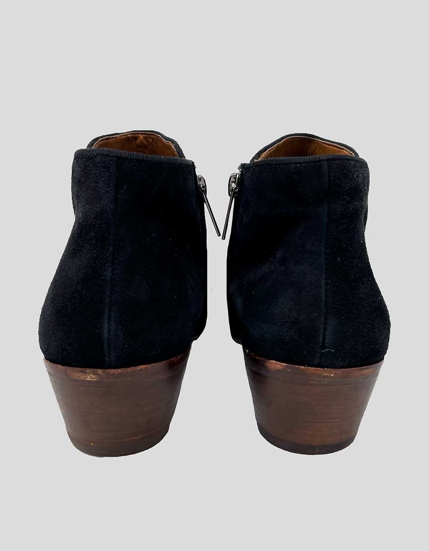Sam Edelman Petty Black Suede Ankle Boots - 8.5 US