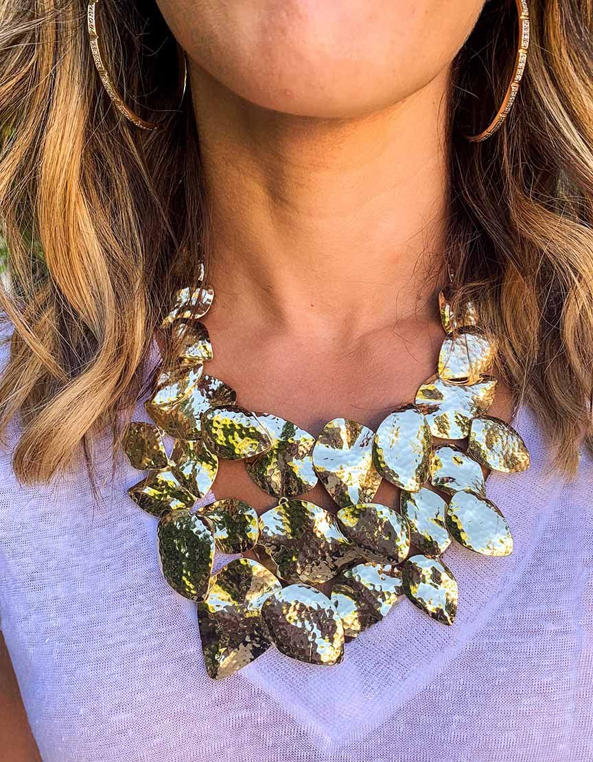 Melindamaria Gold Leaf Necklace