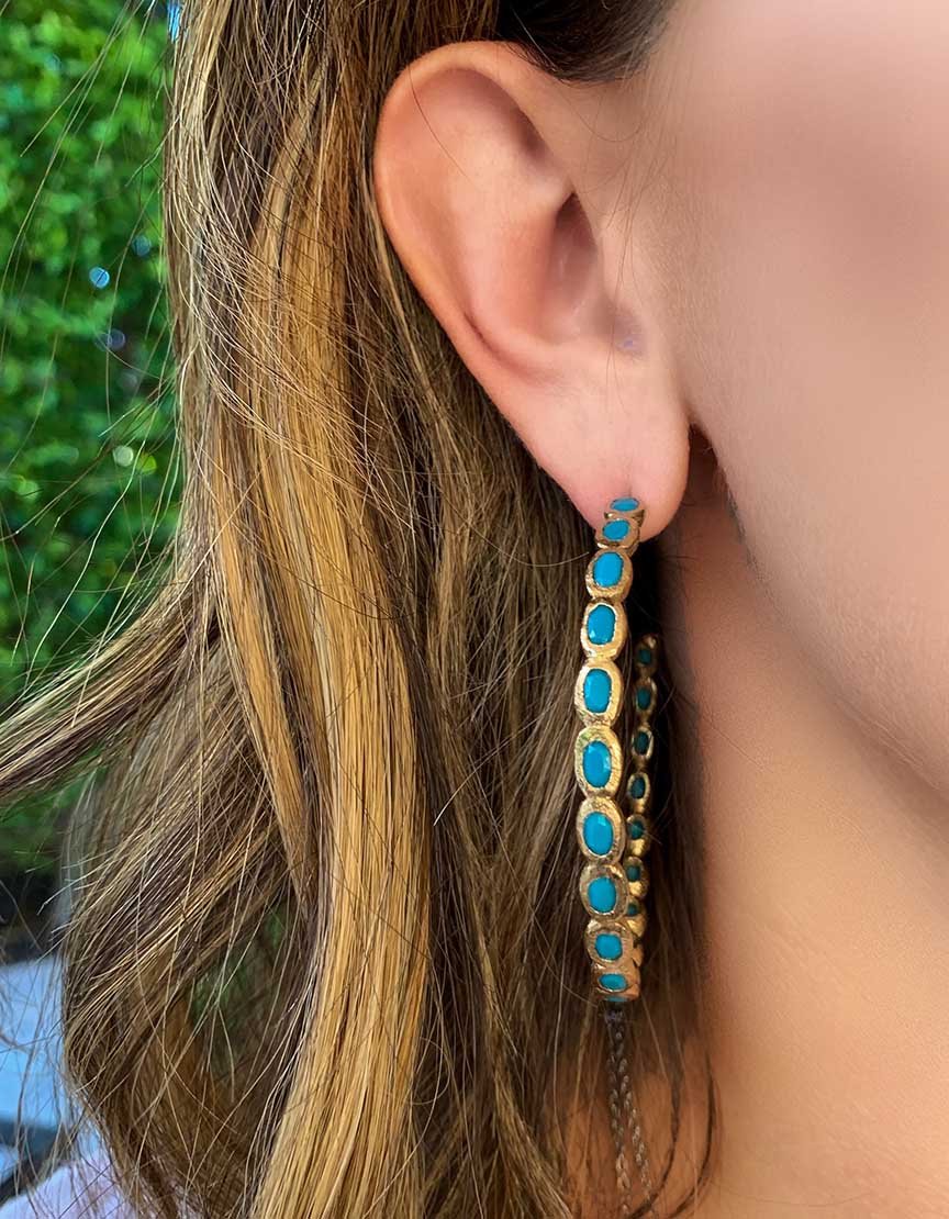 Melinda Maria Isla Hoops Turquoise