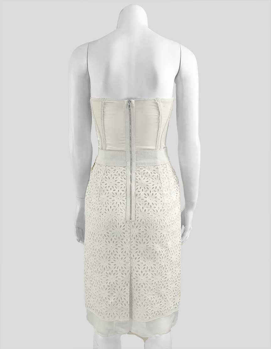 Dolce & Gabbana Cream Bustier Dress - 40 IT | 4 US