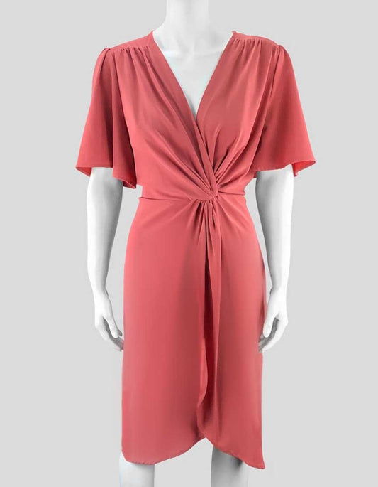 ELOQUII Coral Dress with Cinched Waist 