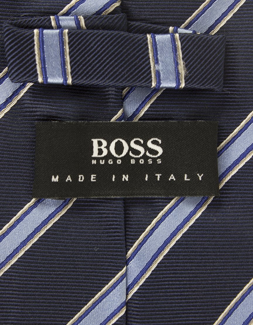 BOSS HUGO BOSS Blue Striped Tie - One Size