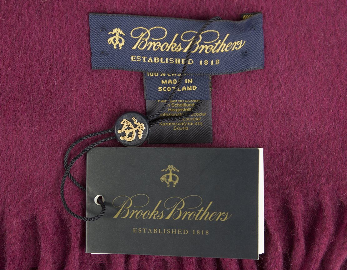 BROOKS BROTHERS Cashmere Scarf w/ Tags - One Size