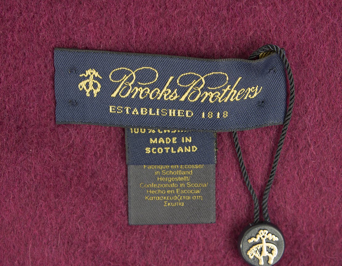 BROOKS BROTHERS Cashmere Scarf w/ Tags - One Size