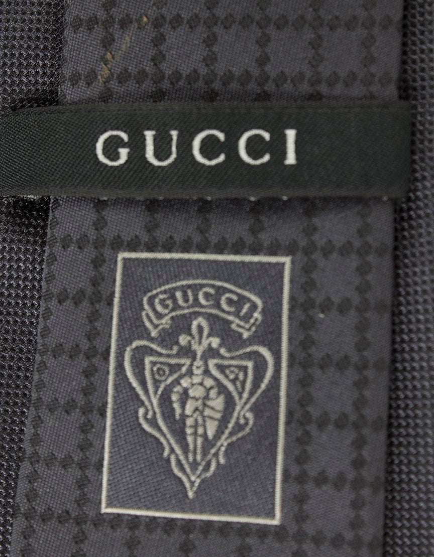 Gucci Grey And Black Tie