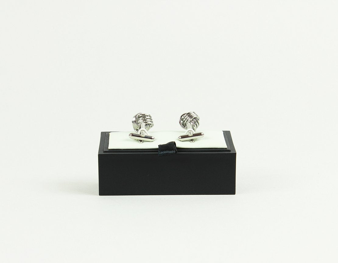 Bloomingdales Silver Knot Cufflinks New