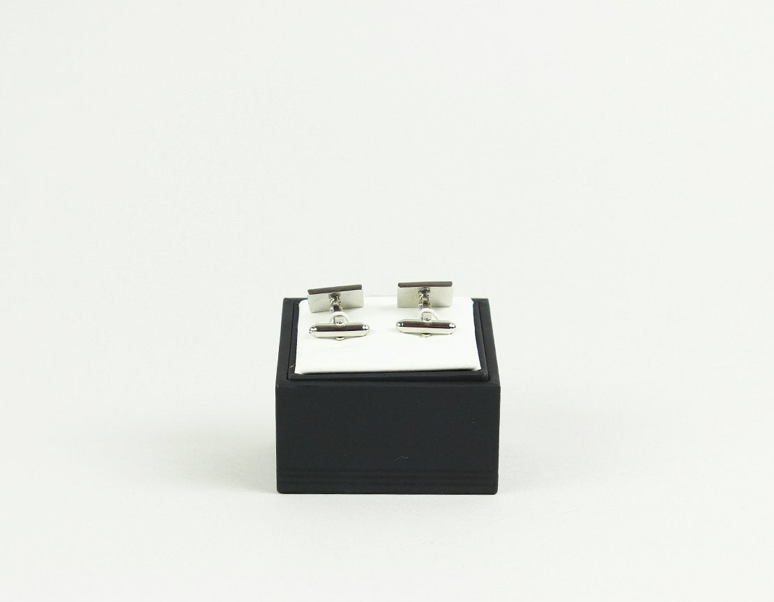 David Donahue Silver Rectangle Black Pearl