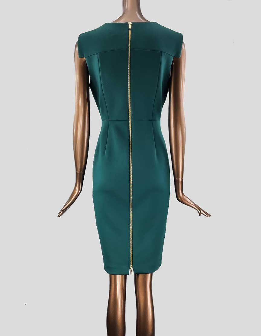 Calvin Klein Green Dress With Back Zipper - 8 US