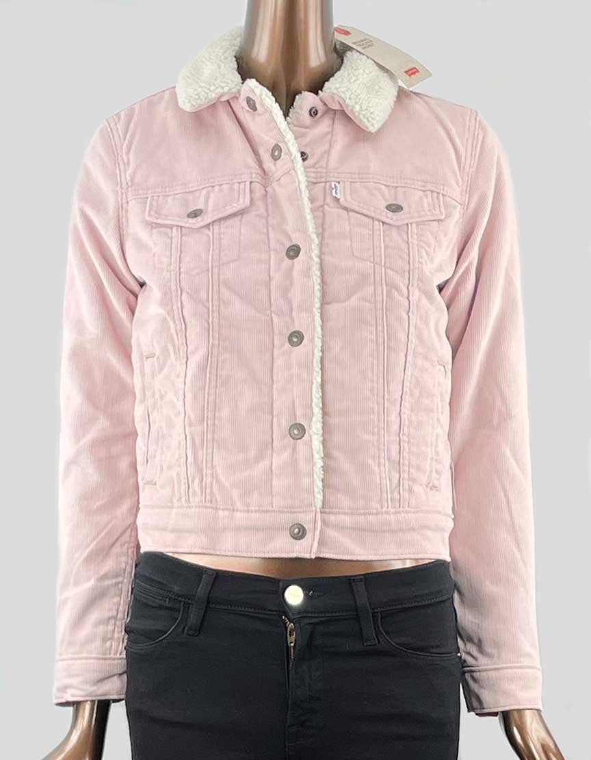 LEVI'S Original Trucker Jacket In Pink Corduroy w/ Tags