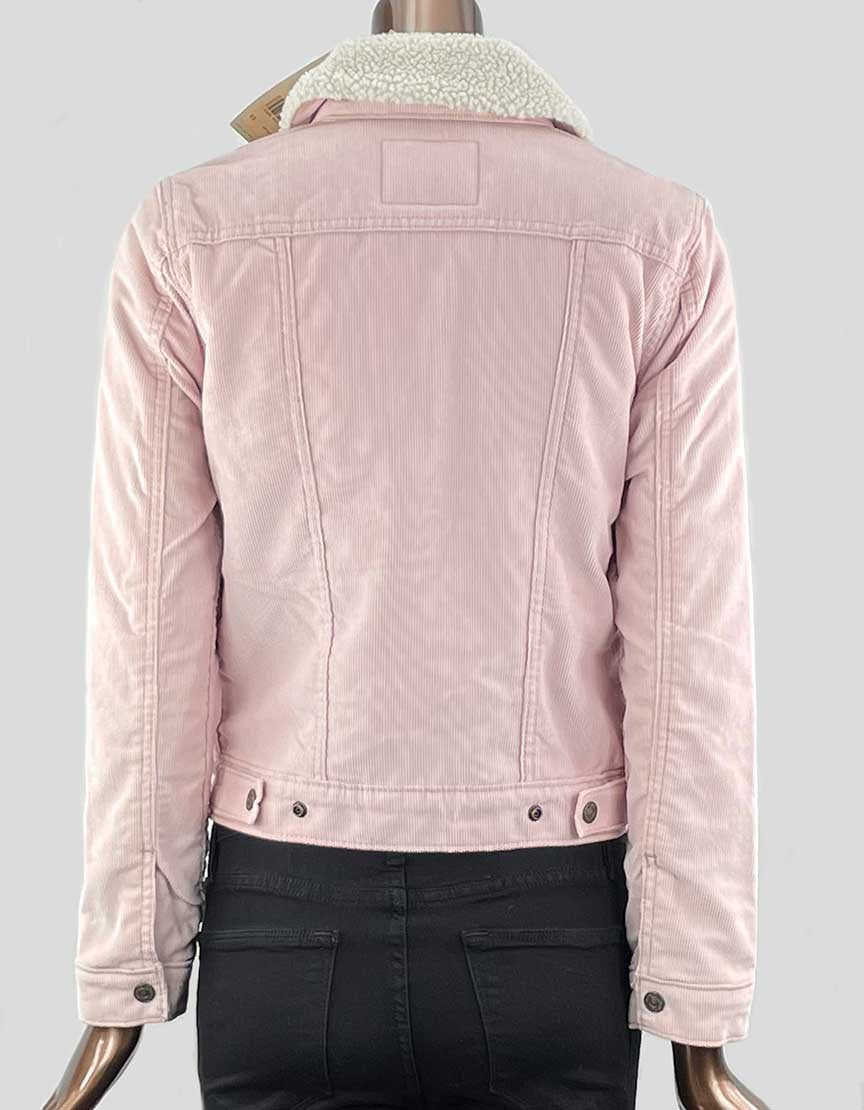 LEVI'S Original Trucker Jacket In Pink Corduroy w/ Tags - X-Small