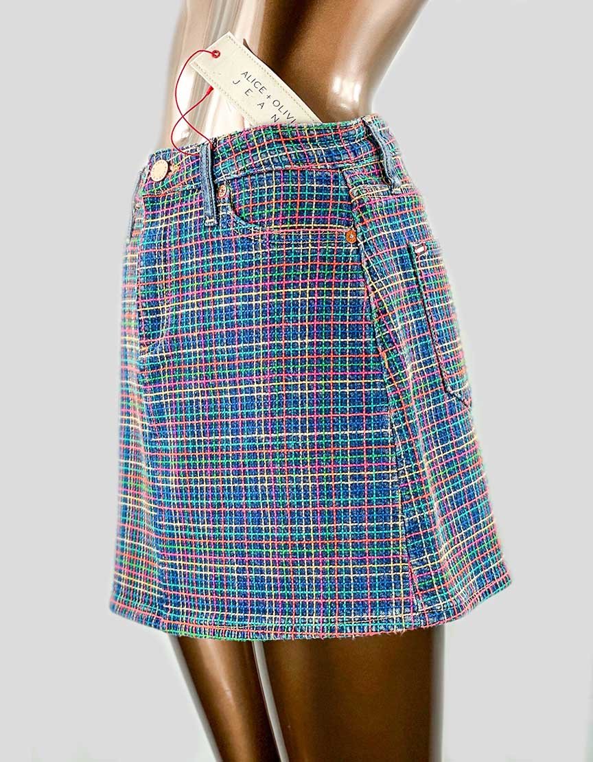 Alice + Olivia Jeans Mini Skirt - 26 US