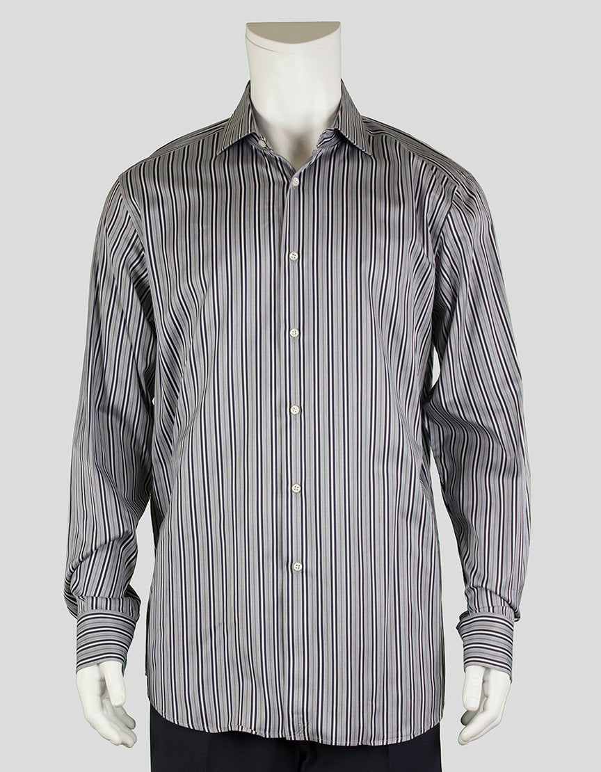 Boss Hugo Boss Grey Button Down Dress Shirt - 17-43 US