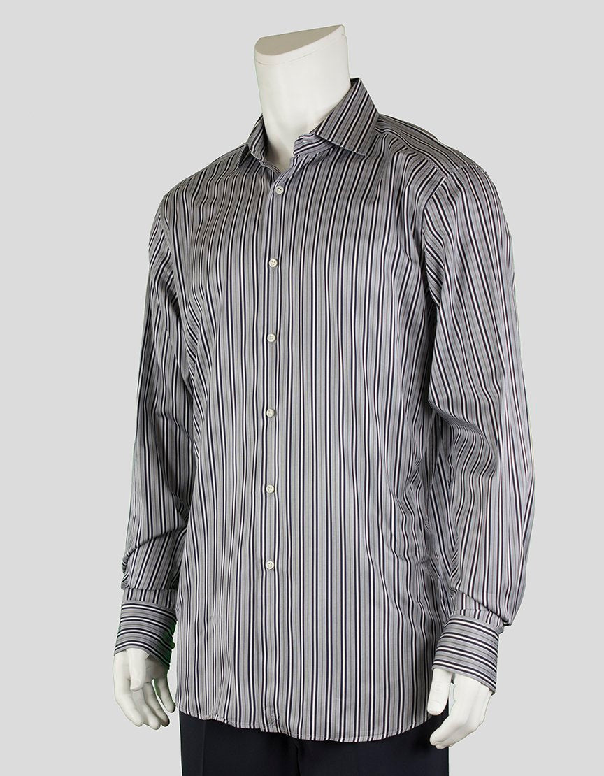 Boss Hugo Boss Grey Button Down Dress Shirt - 17-43 US