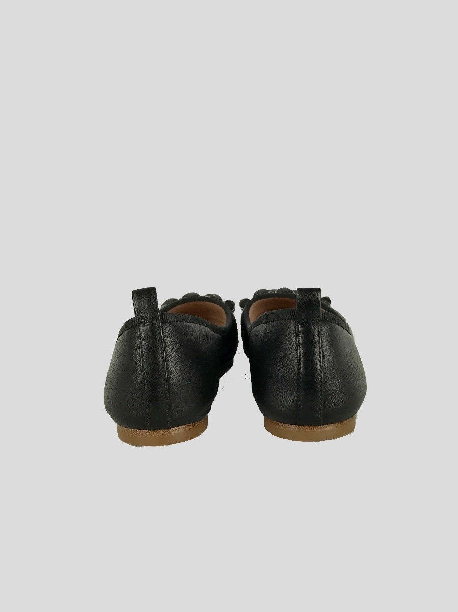 MARC JACOBS Black Leather Flats - 7 US | 37 IT