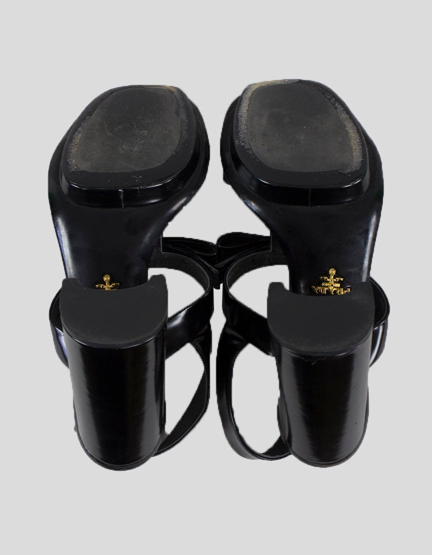 PRADA Open-Toe Sandals With Chunky Heels - 39 IT | 9 US