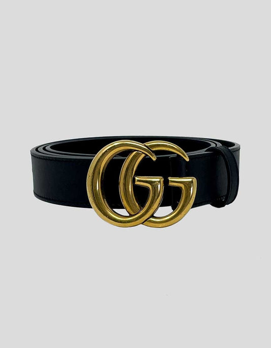 GUCCI Double G Logo Leather Belt