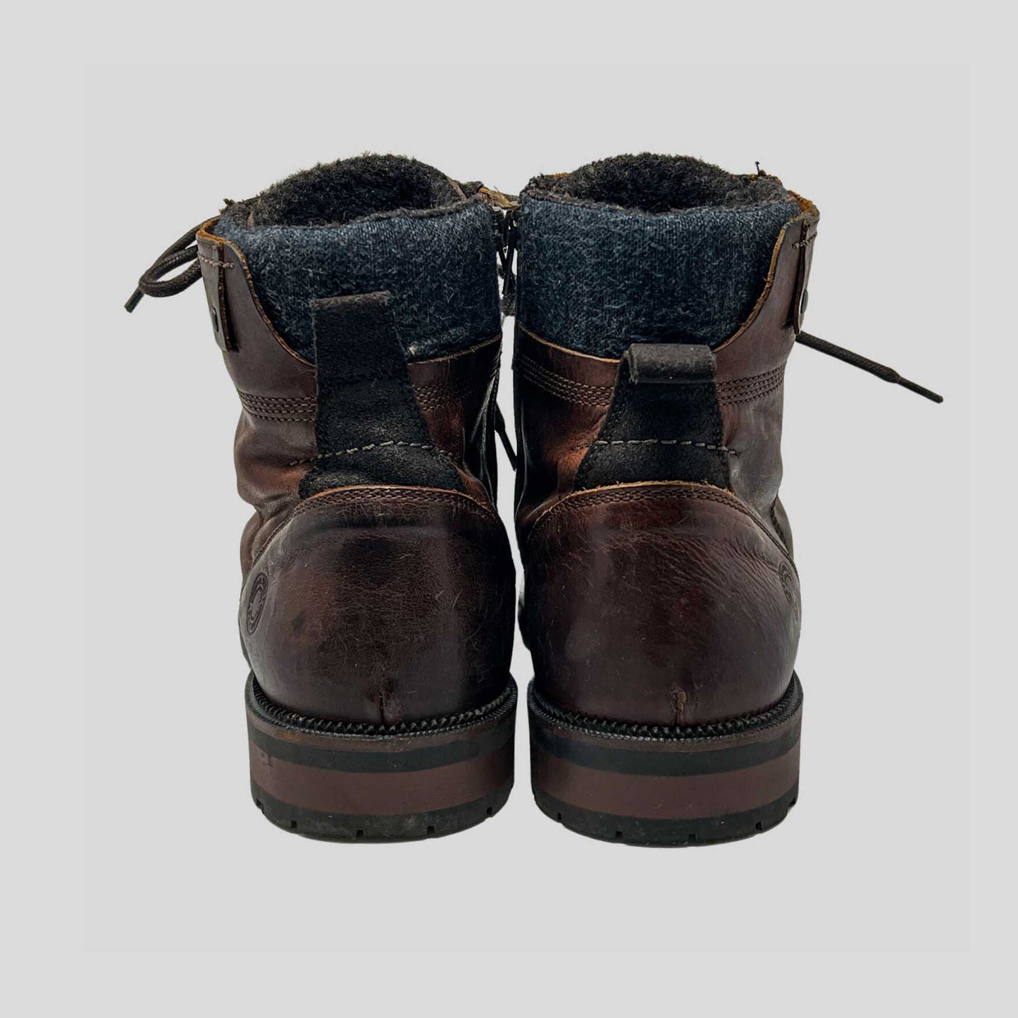 Steve Madden Lace-up Brown Leather Boots - 11 US