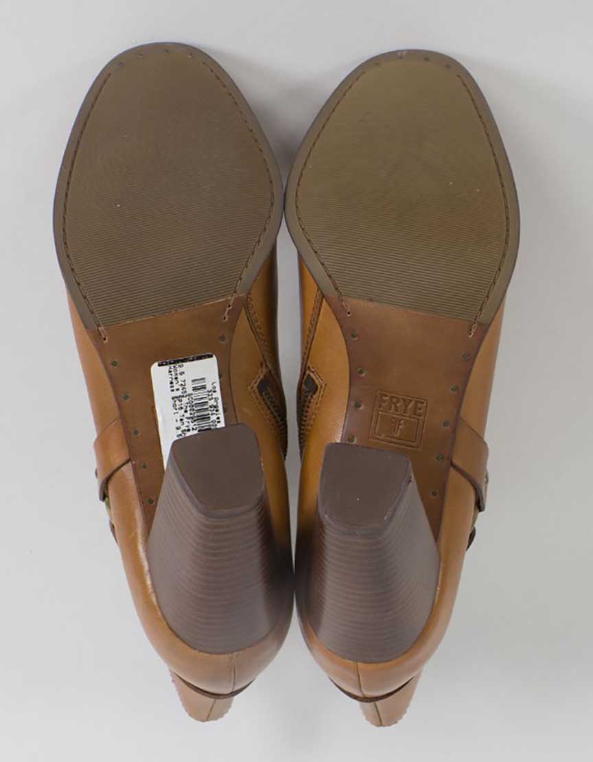 FRYE Laurie Harness Short Tan Ankle Boot - 9.5 US