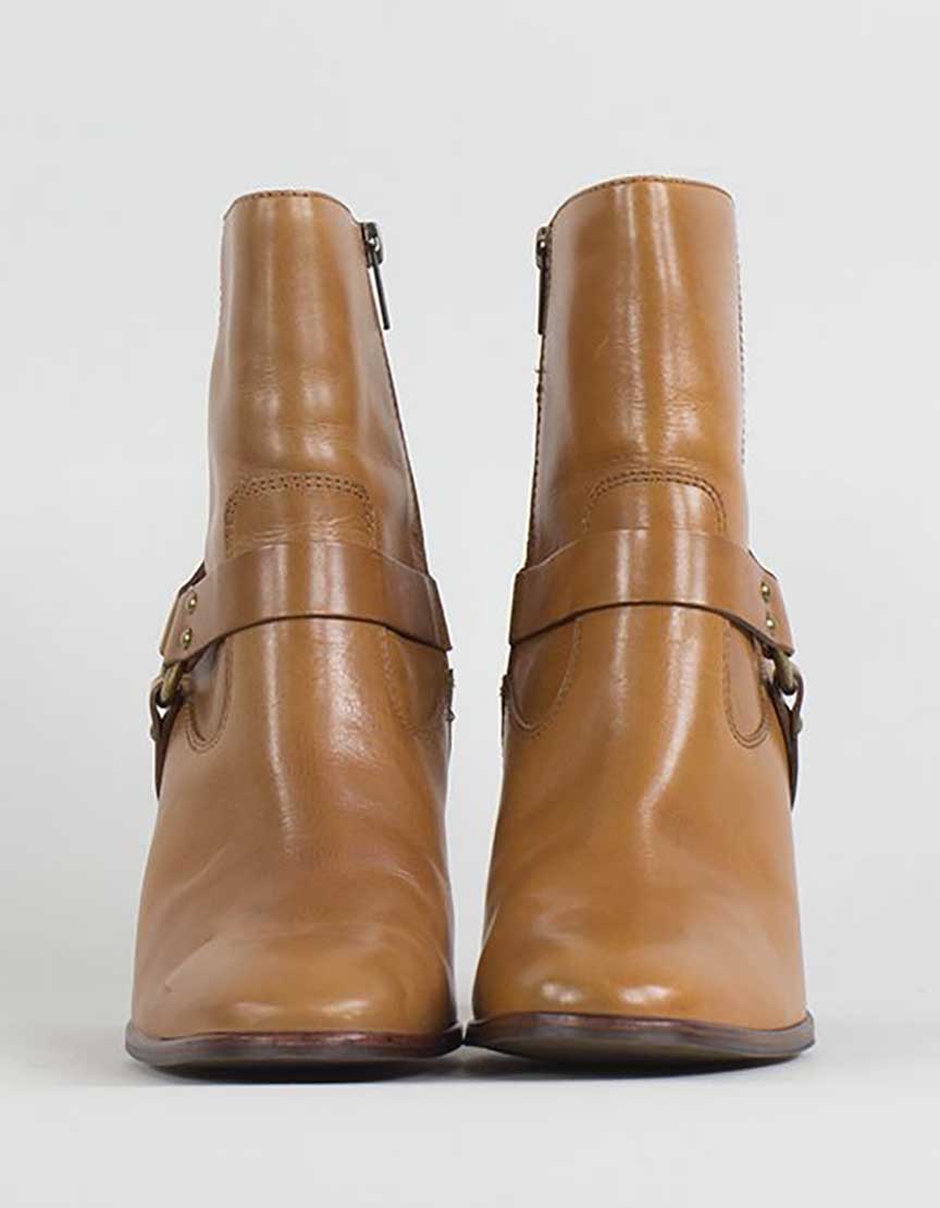 FRYE Laurie Harness Short Tan Ankle Boot - 9.5 US