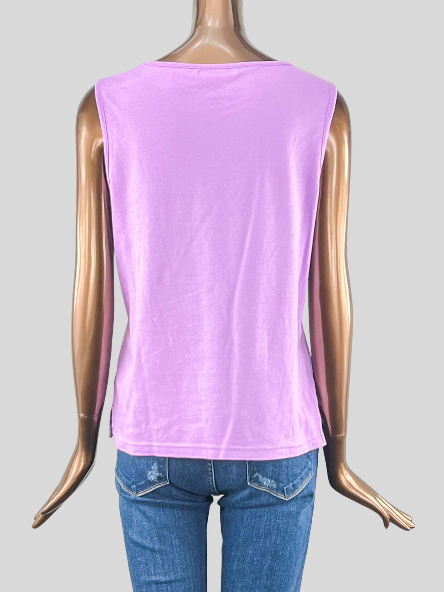 LIZ CLAIBORNE Purple Tank Top - Large