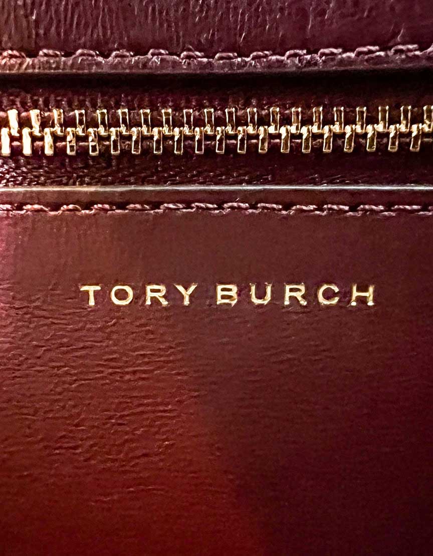 TORY BURCH Lee Radziwill Embossed Small Double Bag