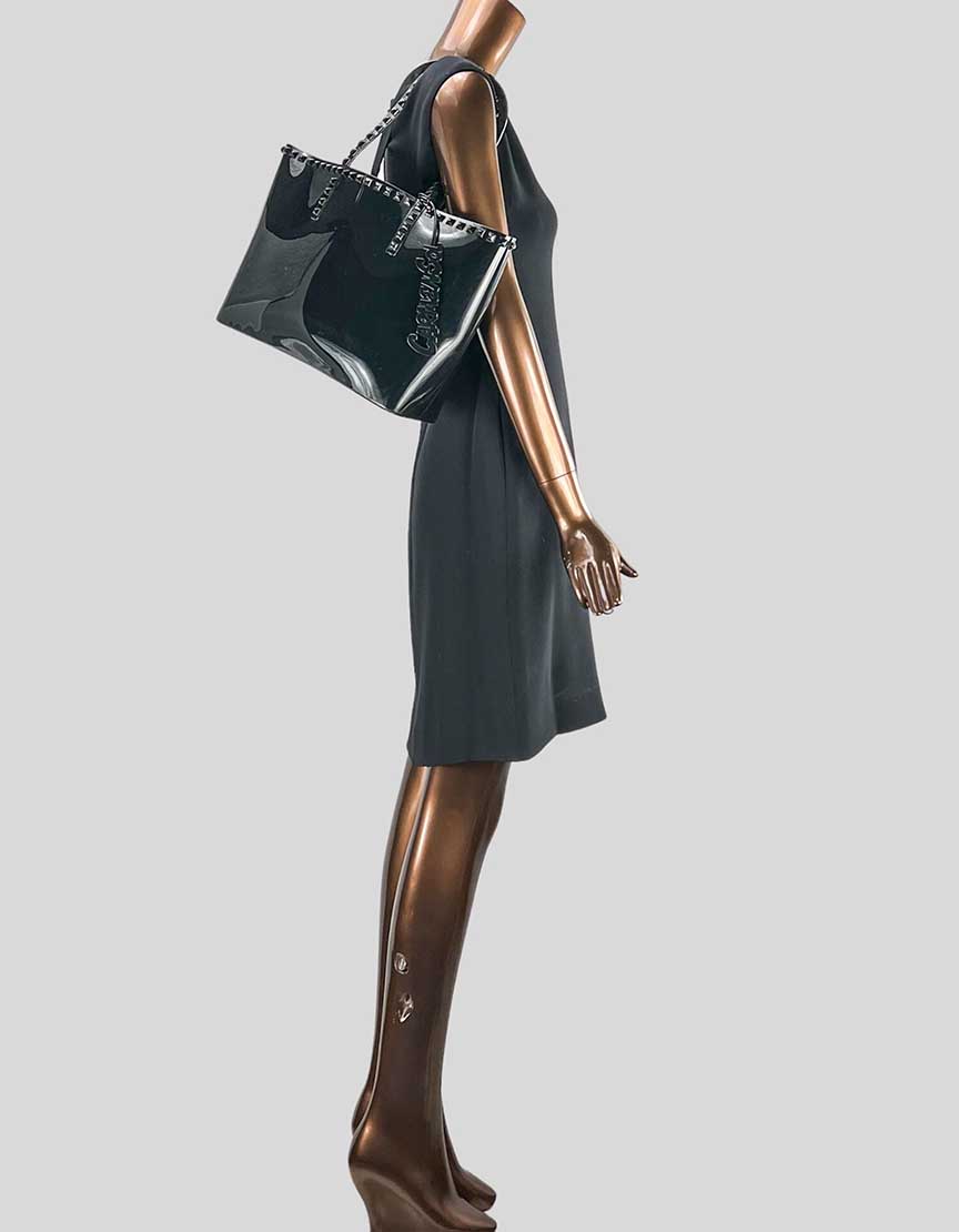 CARMEN SOL Stud Embellished Rubber Tote Bag