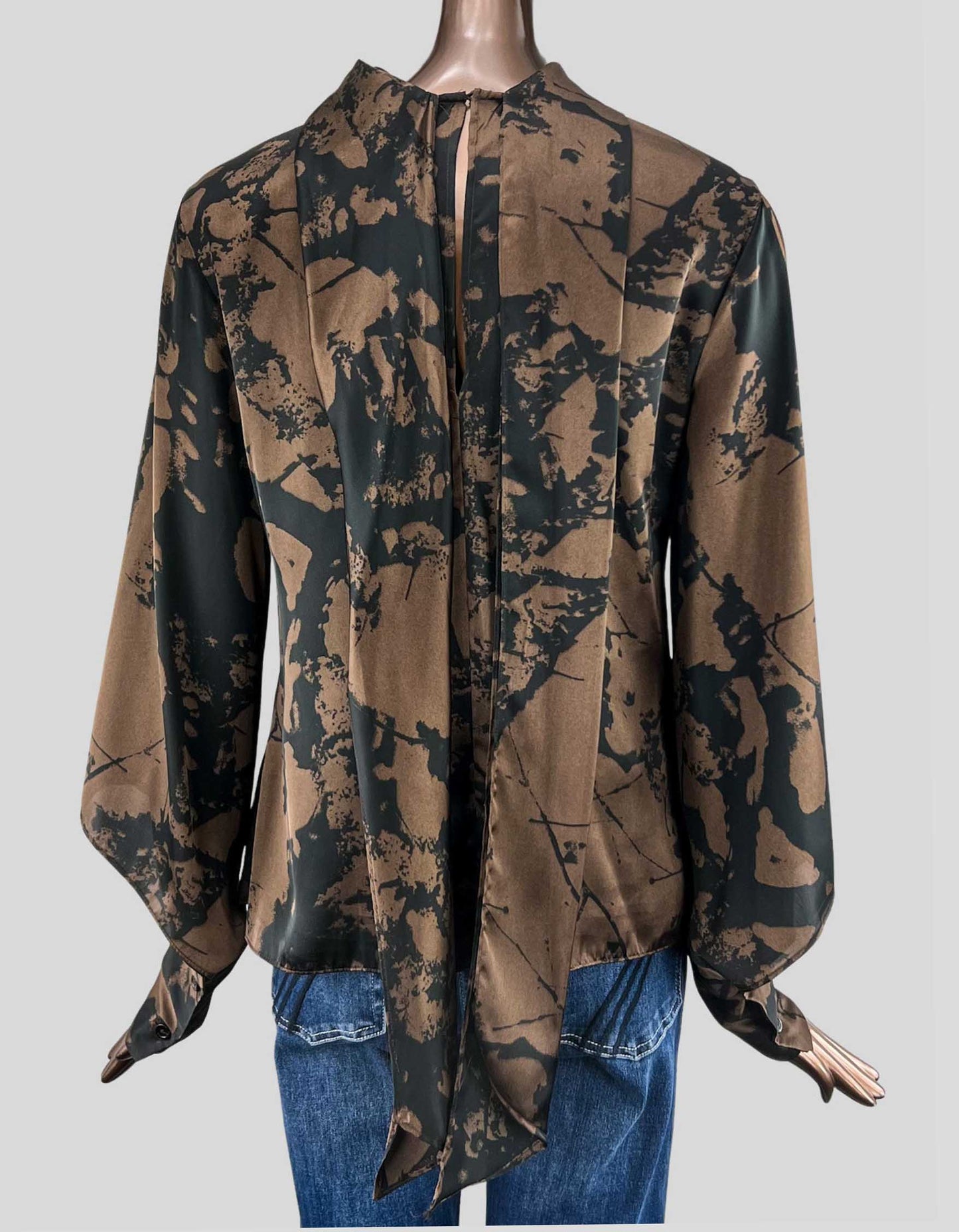 ZARA Blouse with Tie - Small