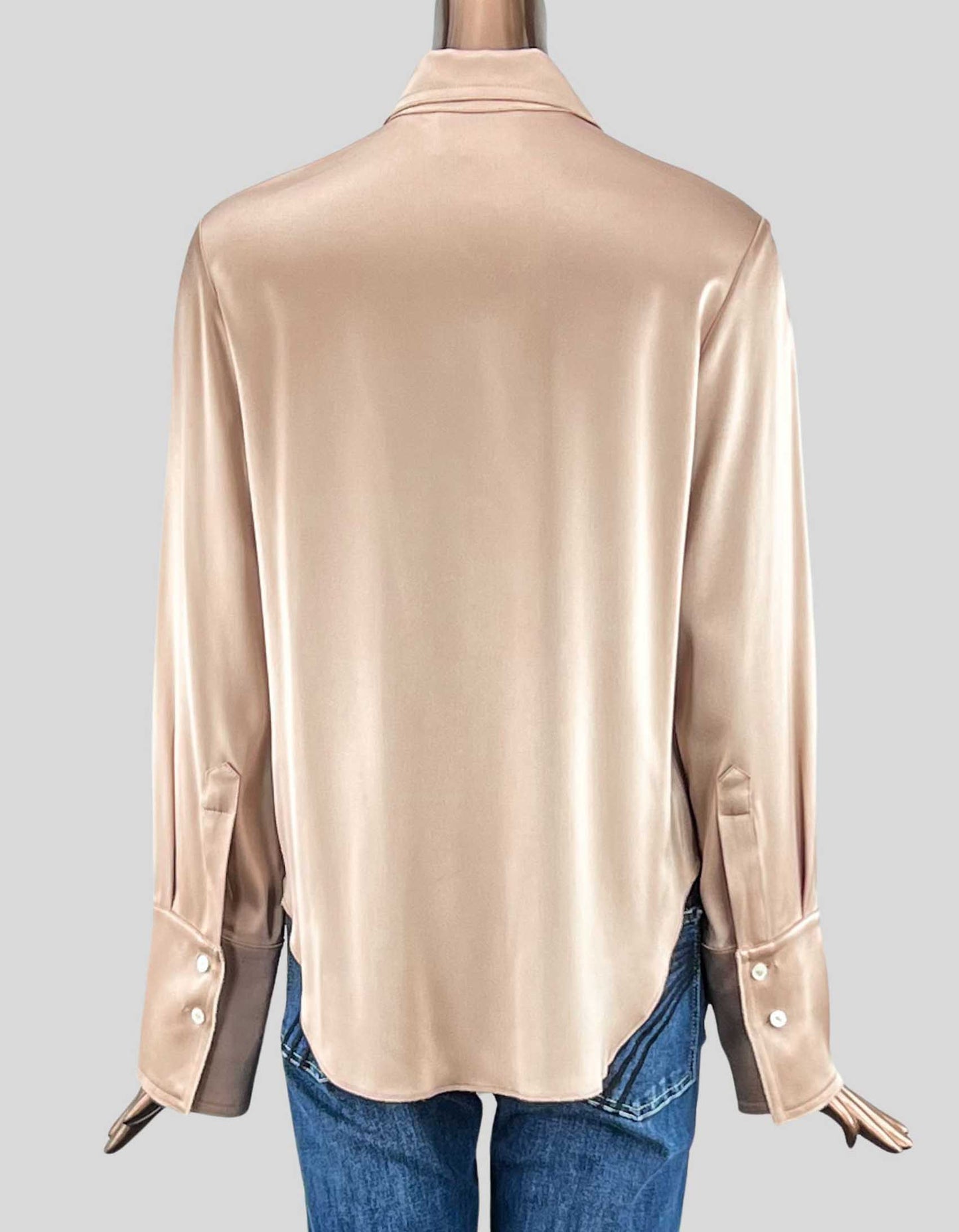 NANUSHKA Long Sleeve Button-Up Blouse - Medium