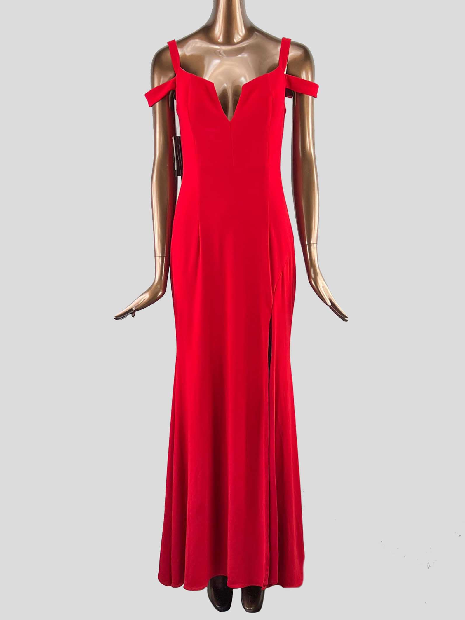 aqua and red dress Aqua Bloomingdale's Pleated Gown by Aqua Bloomingdales