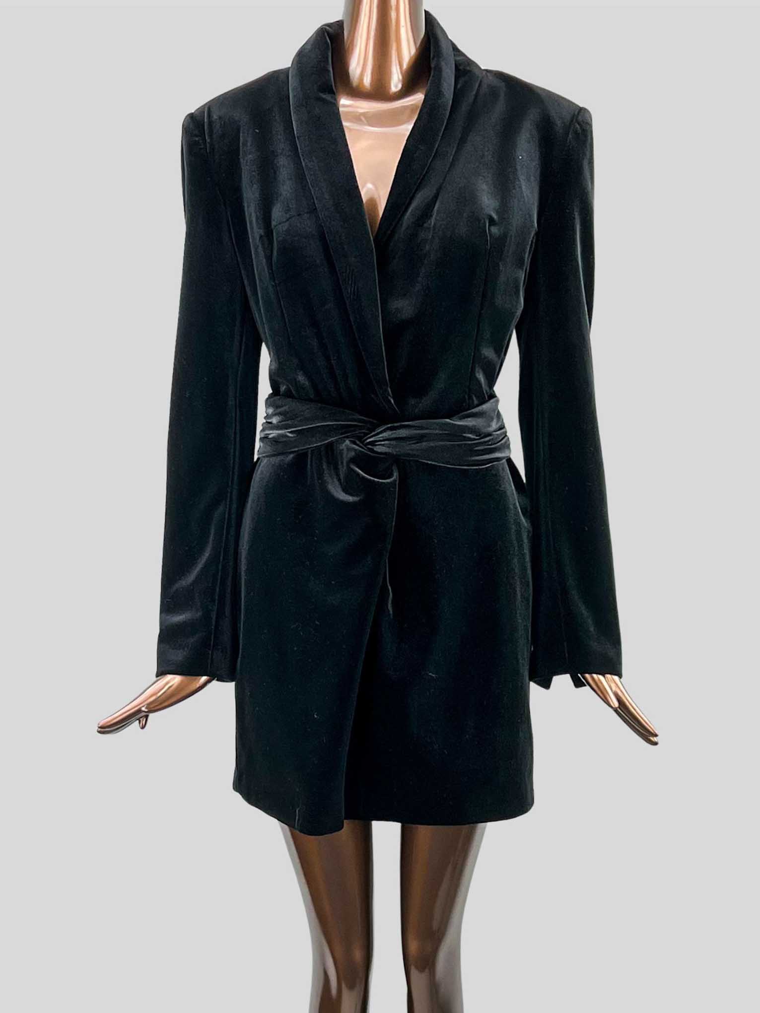 Zara velvet wrap dress best sale