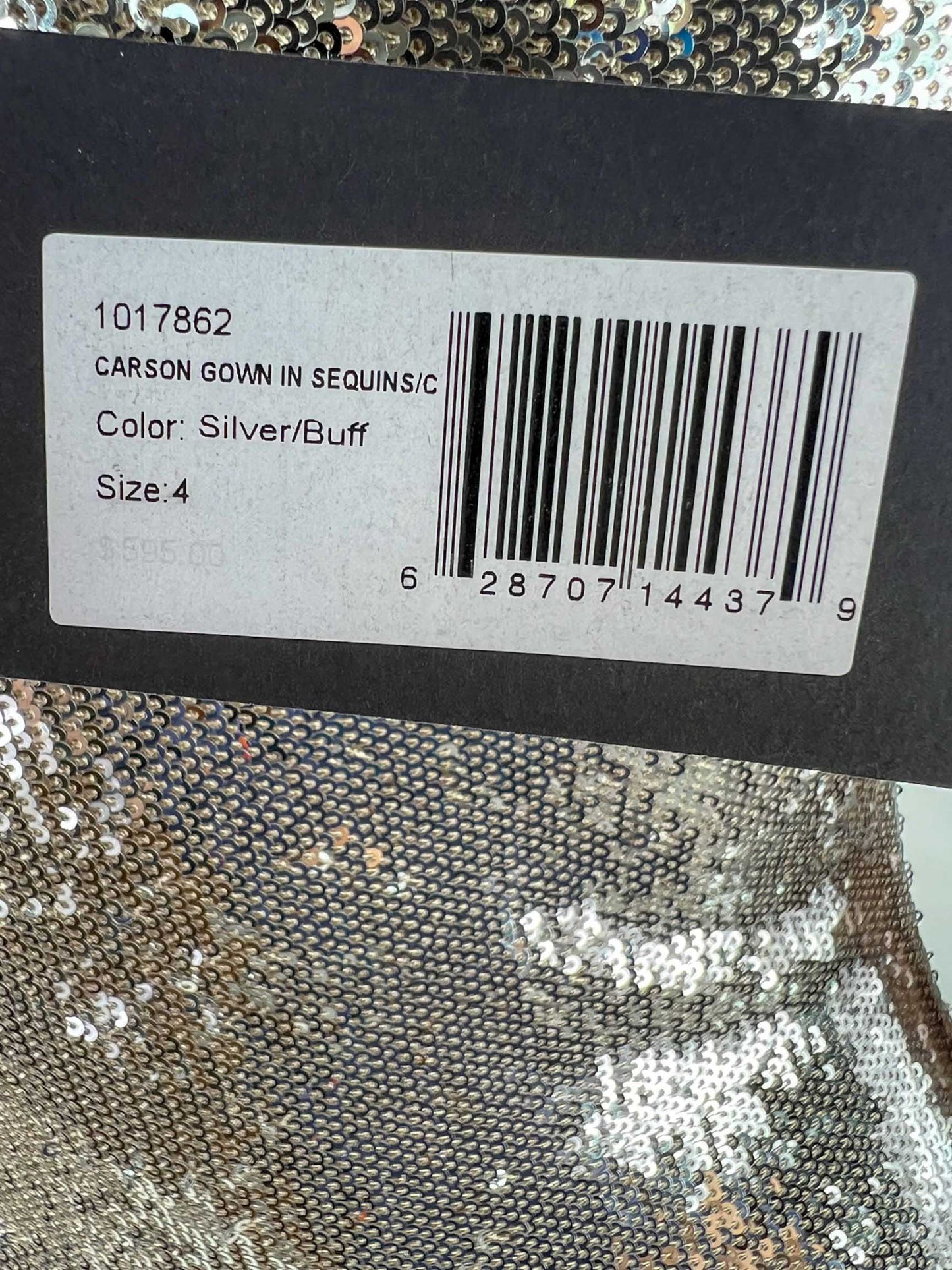 HALSTON Carson Sequin & Crepe One Shoulder Dress w/ Tags - 4 US