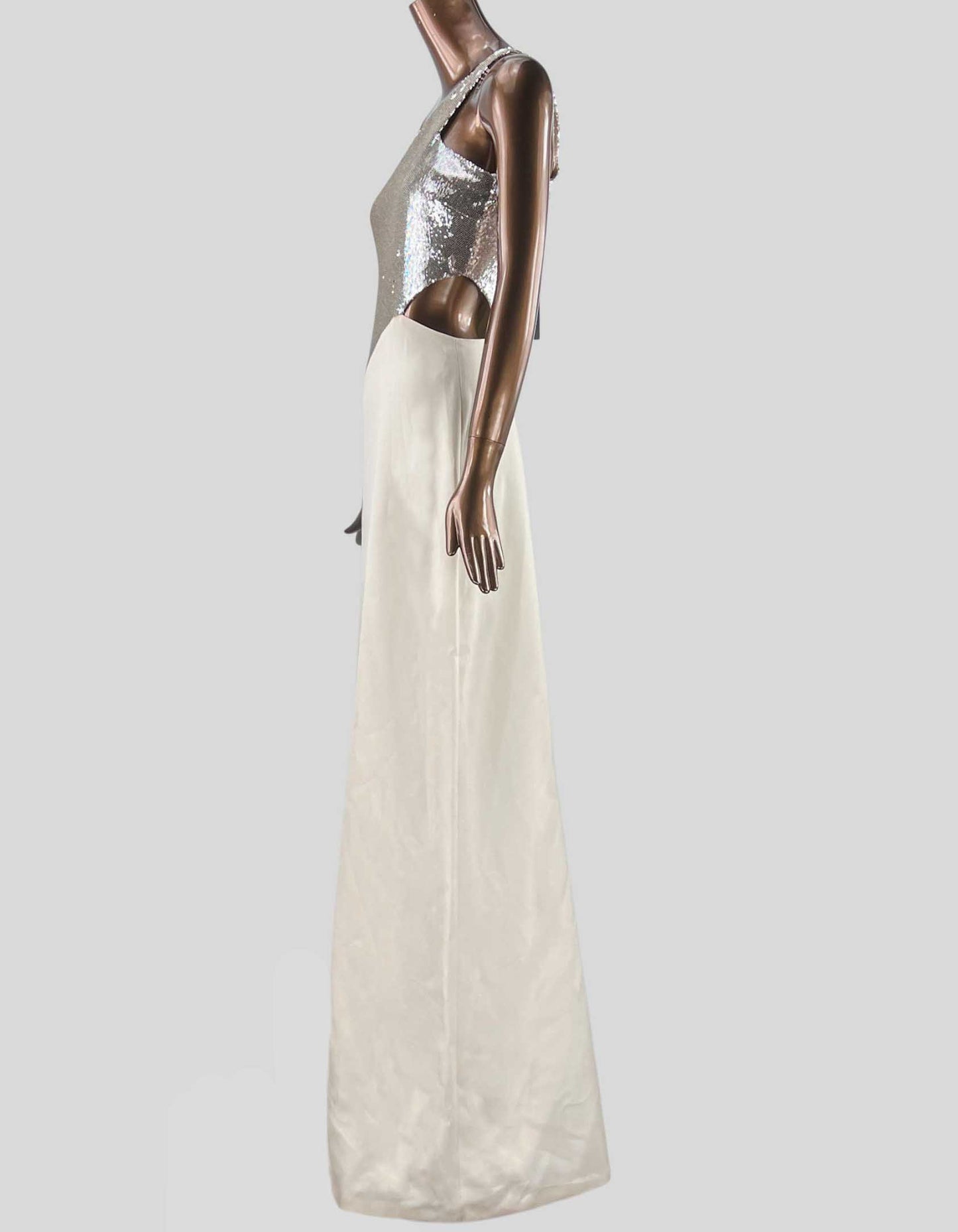 HALSTON Carson Sequin & Crepe One Shoulder Dress w/ Tags - 4 US