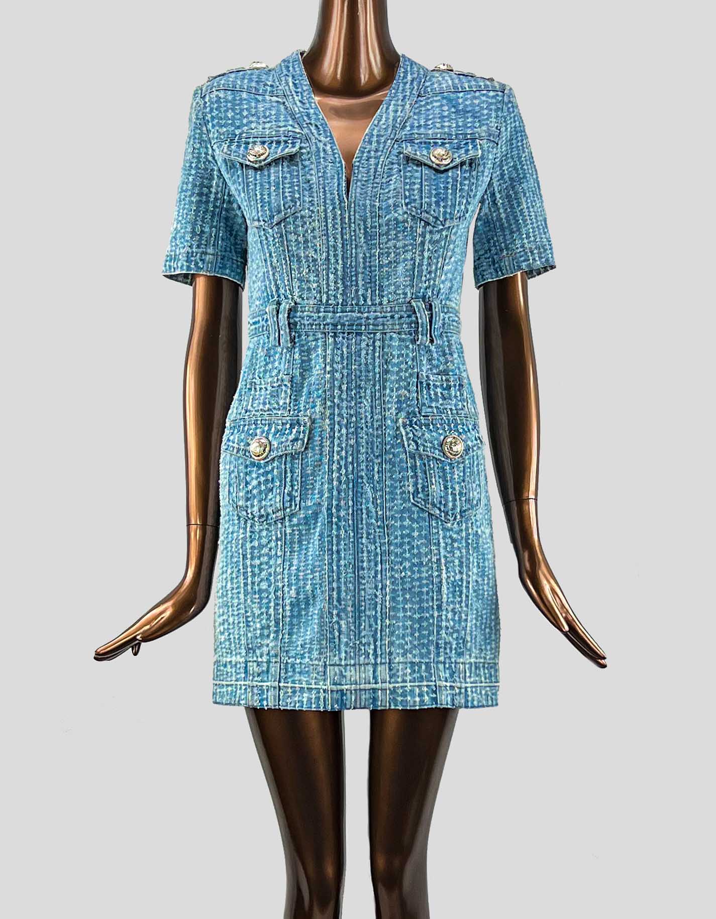 BALMAIN Denim Mini Dress