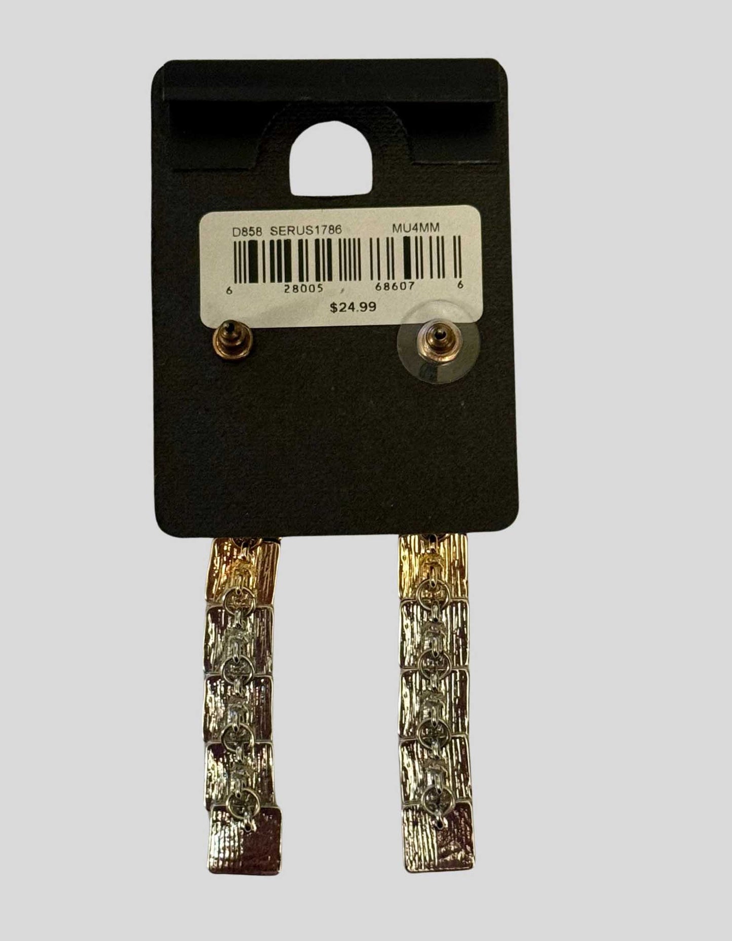 AVA & AIDEN Gold & Silver dangling Earrings w/ Tags