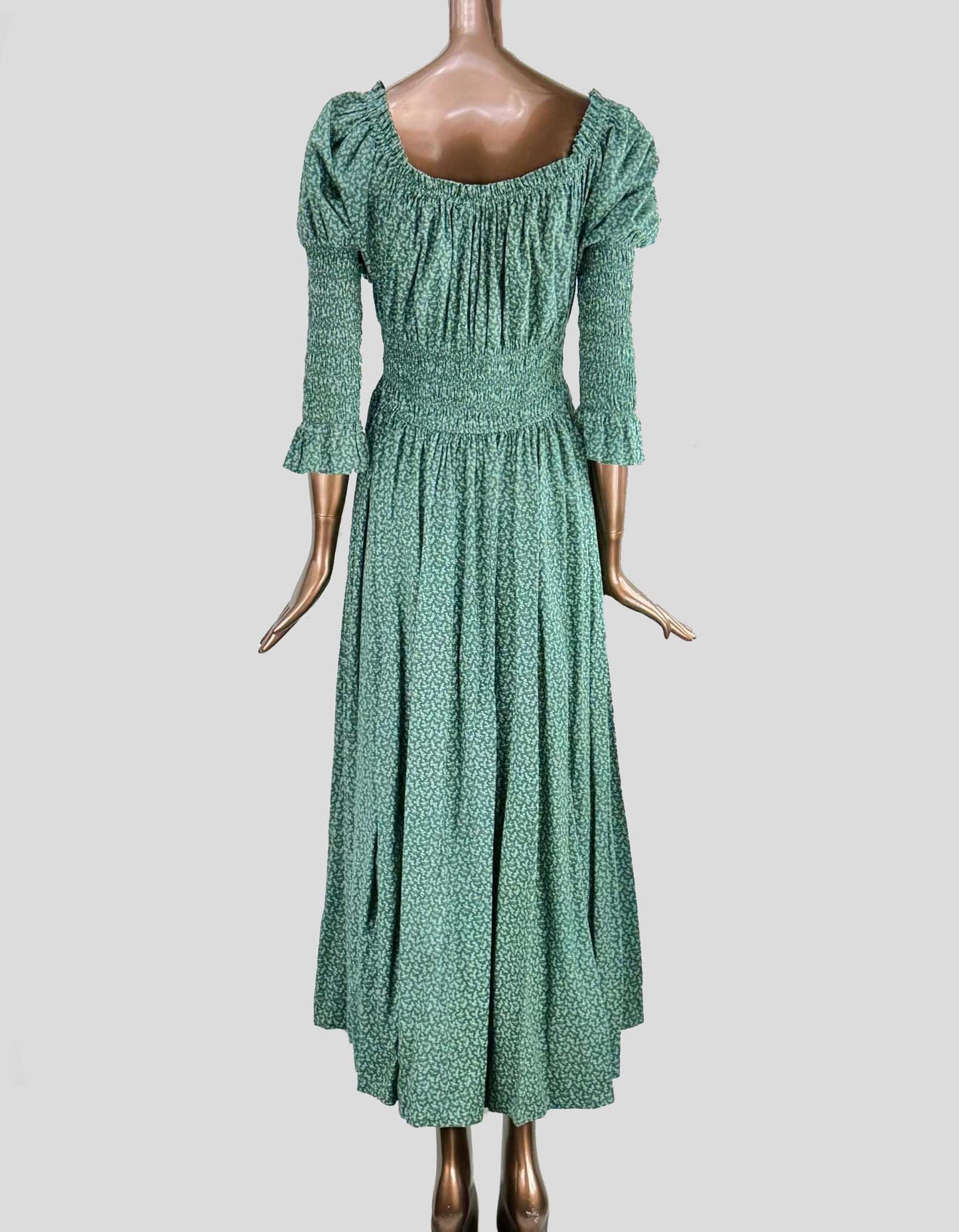 DÔEN Shirred Bodice Peasant Dress - Medium