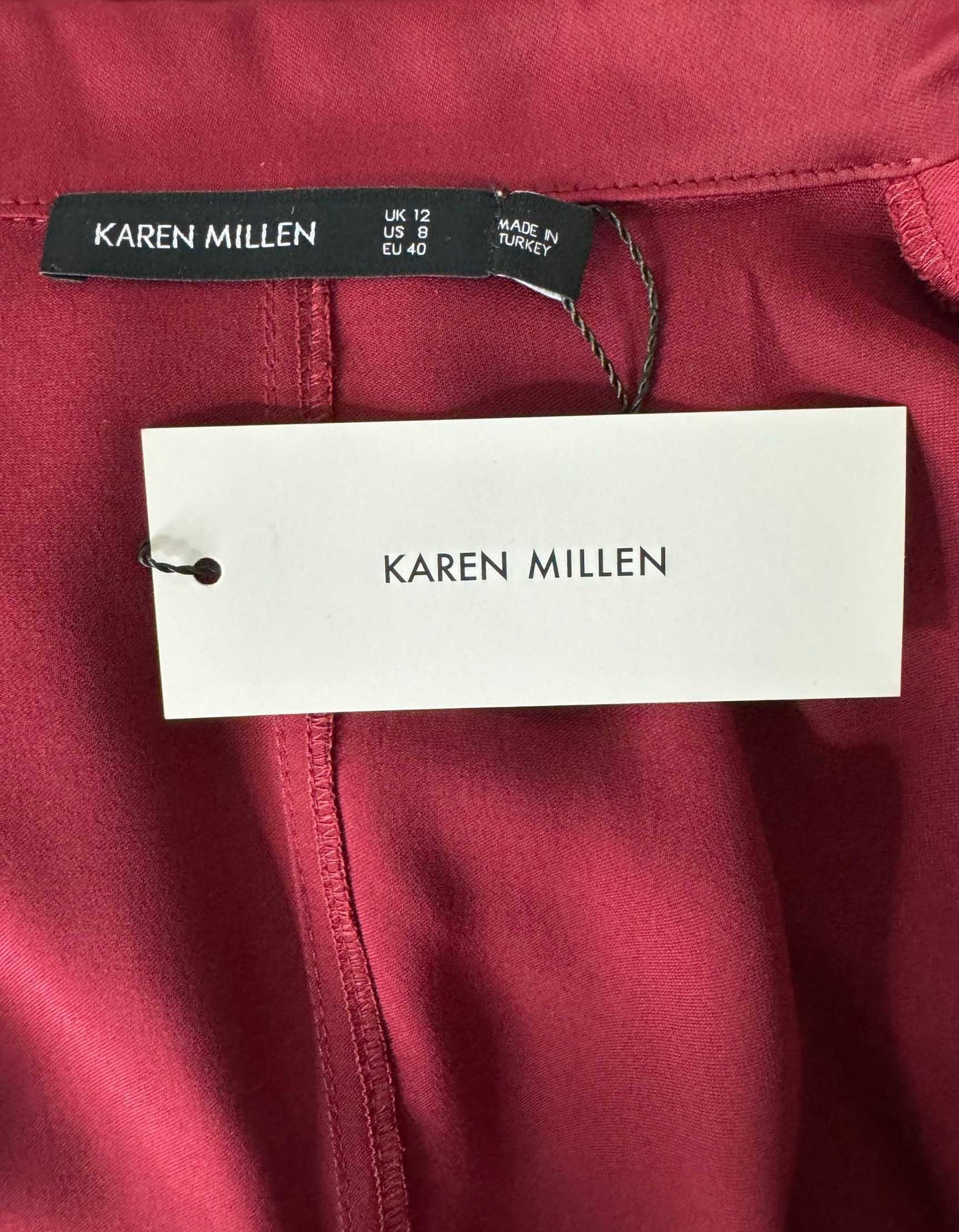 KAREN MILLEN Satin Tailored Utility Jumpsuit w/ Tags - 8 US - LuxAnthropy
