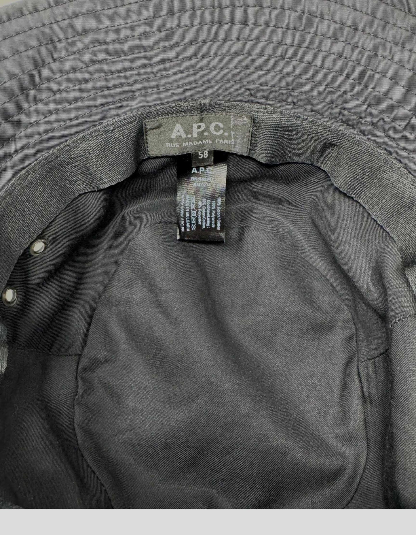 A.P.C. Mark Bucket Hat - Size 58