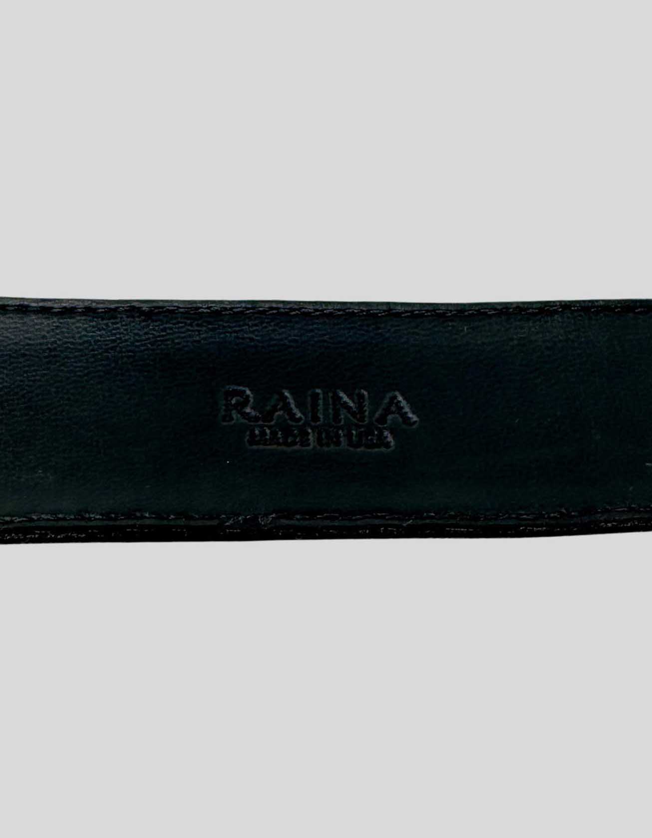 RAINA Viper D-Ring Buckle Leather Belt - Adjustable