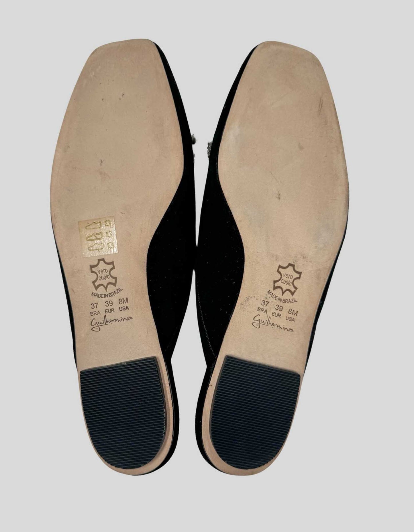 ANTHROPOLOGIE GUILHERMINA Embellished Black Slides - 8M US