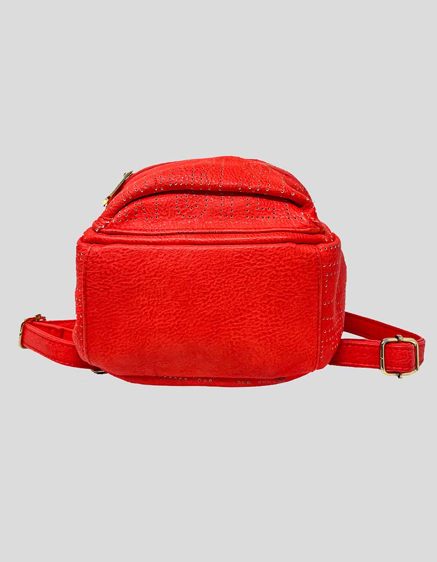 STEVE MADDEN coral leather mini backpack