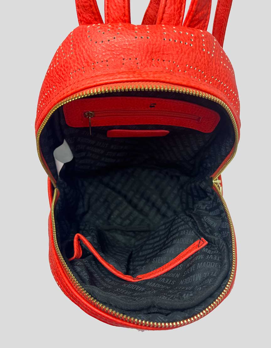 STEVE MADDEN coral leather mini backpack
