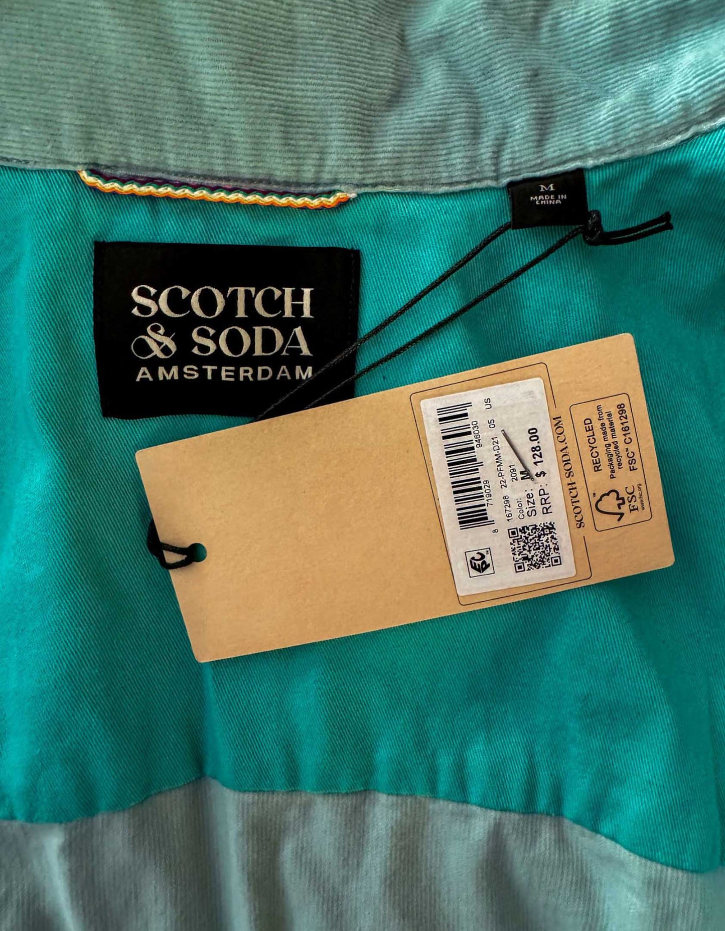 SCOTCH & SODA Corduroy Camp Shirt w/ Tags - Medium