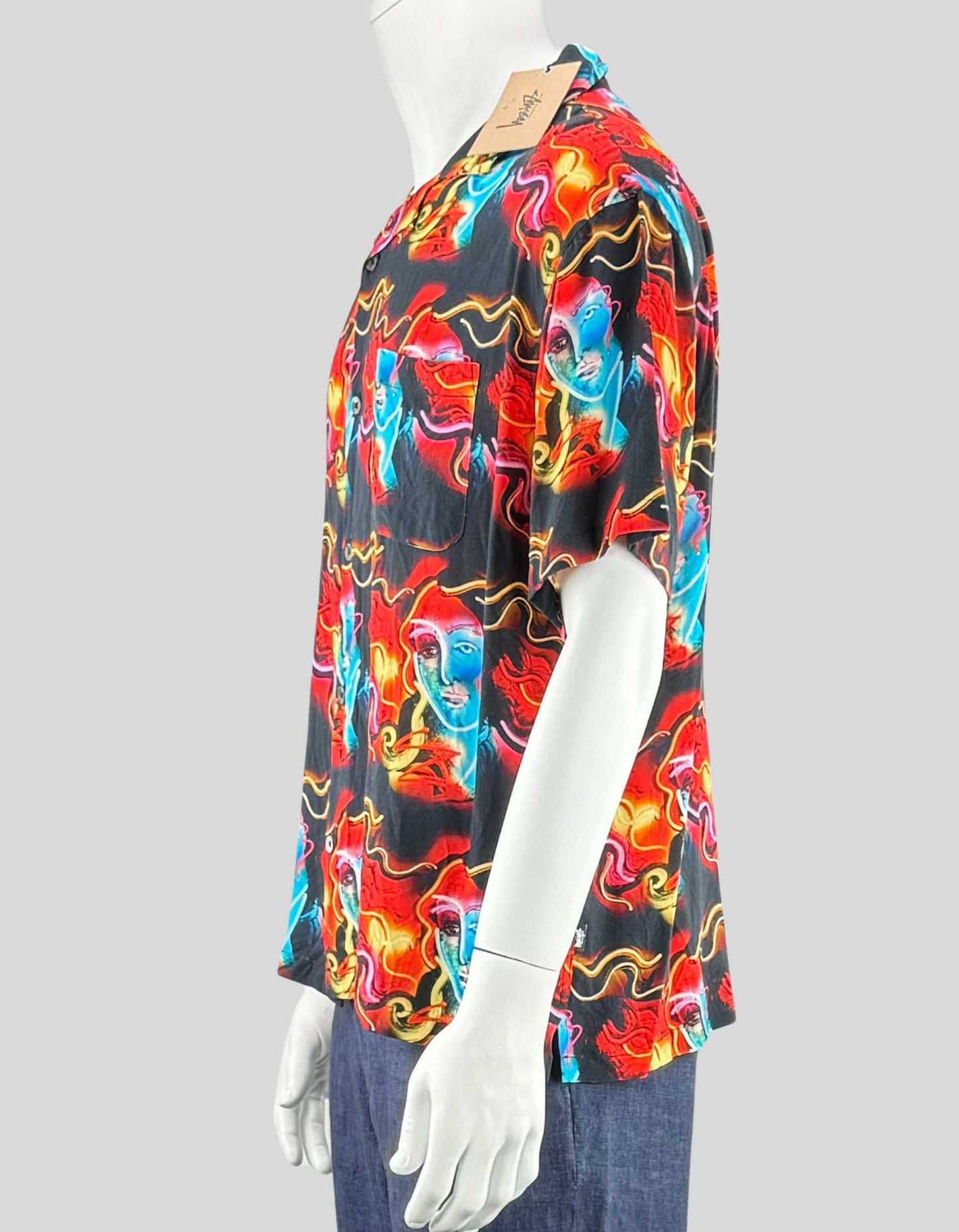 STÜSSY Printed Short Sleeve Shirt w/ Tags - Medium