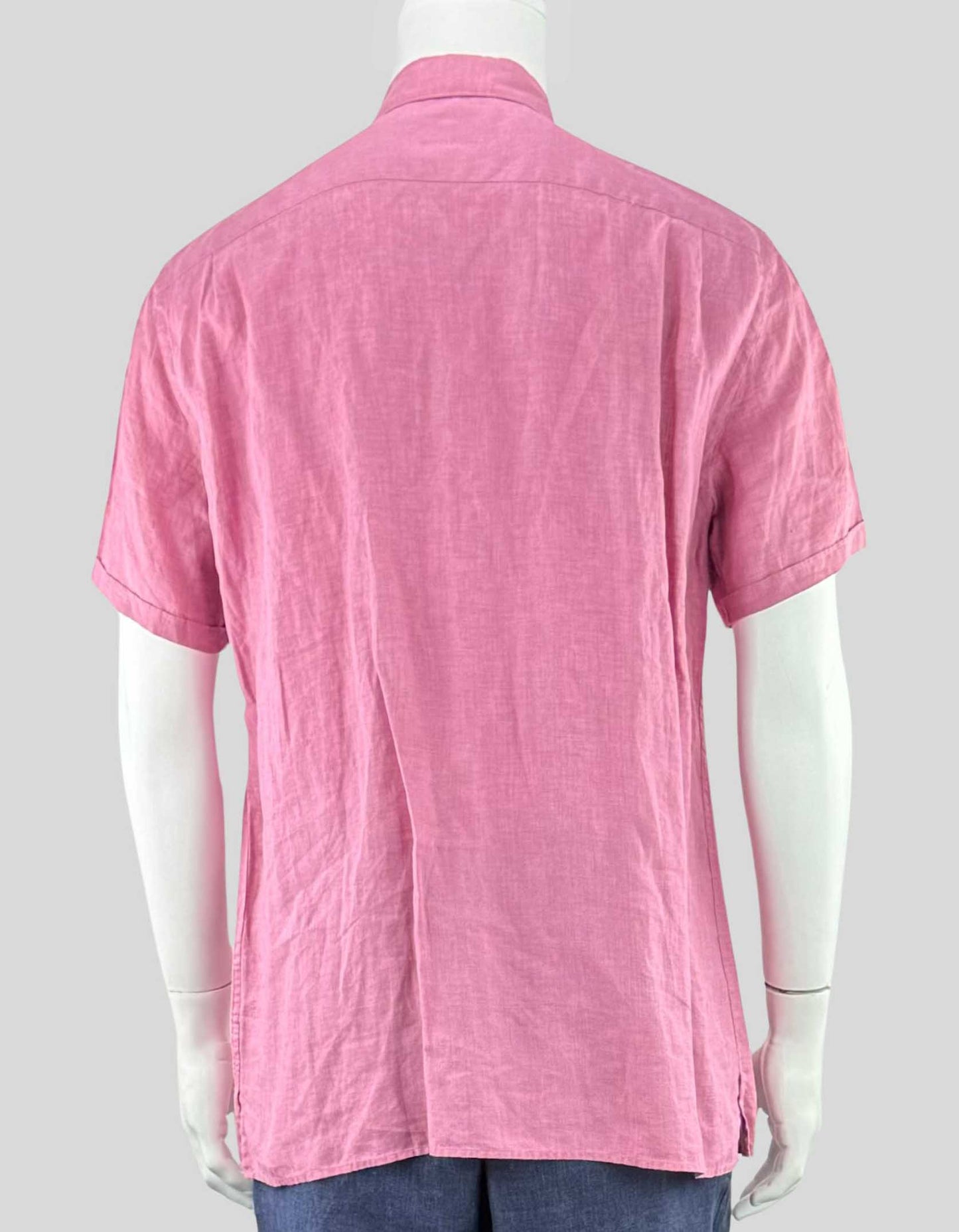 ERMENEGILDO ZEGNA Men's Linen Short-Sleeve Shirt w/ Tags - Large