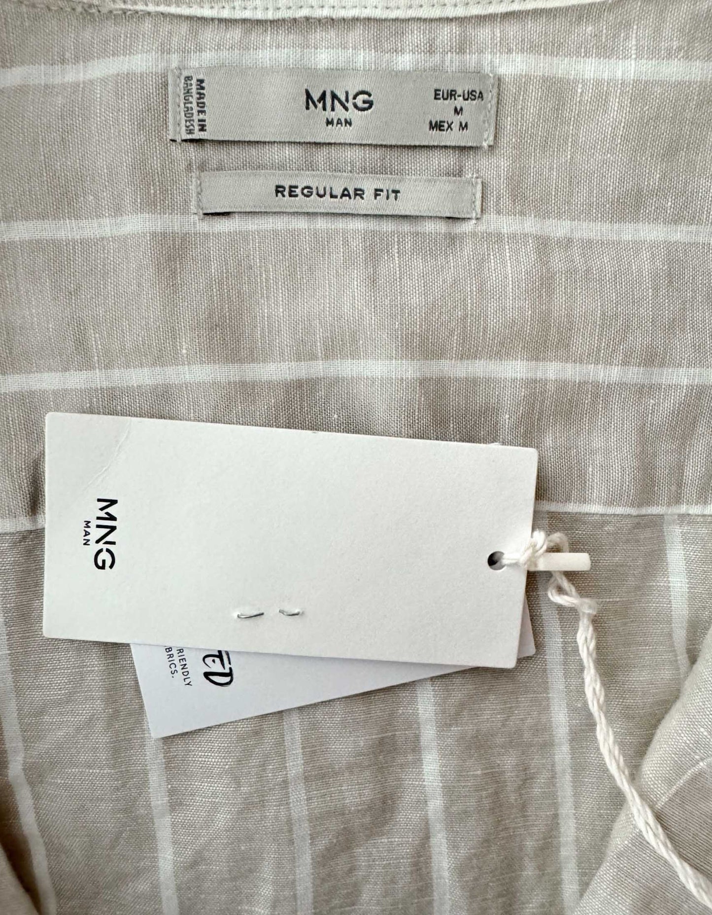 MANGO Linen Mao collar shirt w/ Tags - Medium