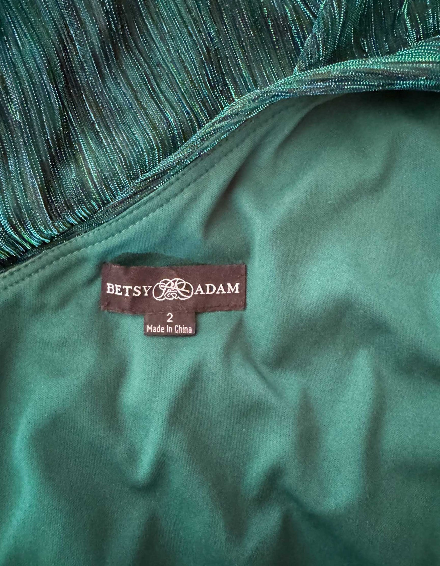 BETSY & ADAM One Shoulder Long Dress - 2 US