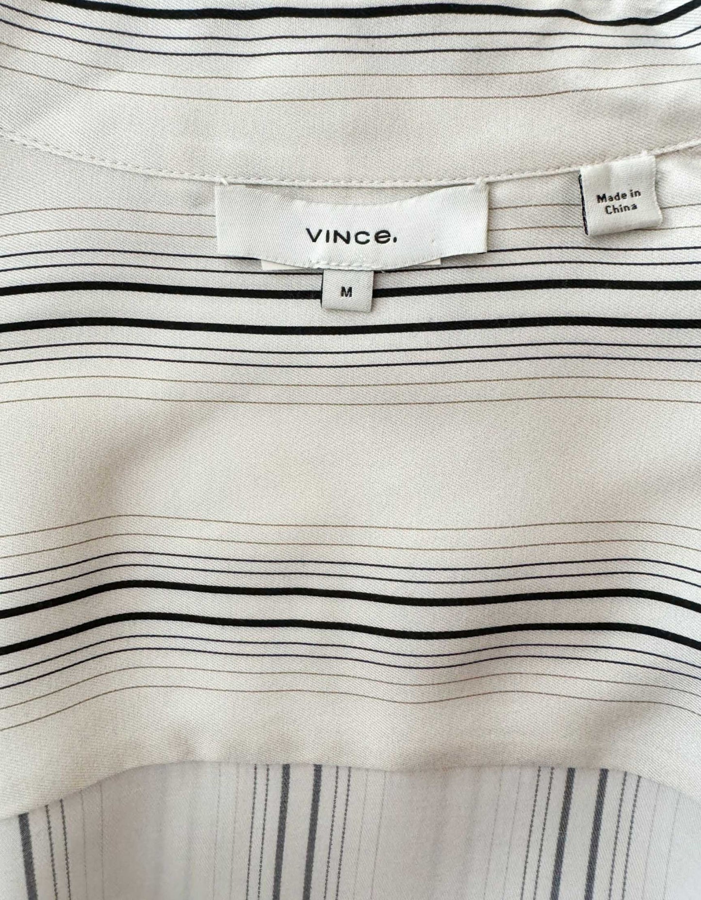 VINCE Silk-blend twill shirt - Medium