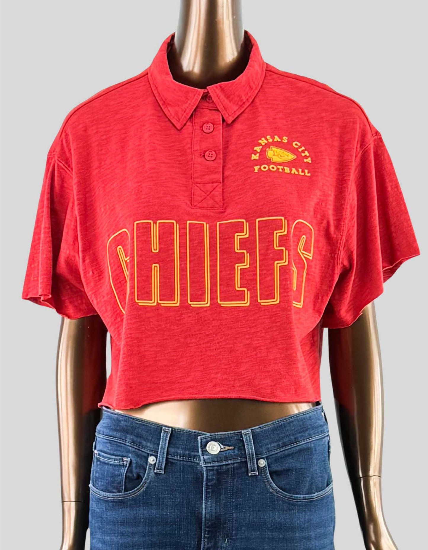 JUNK FOOD CLOTHING Chiefs Crop Tee - Small