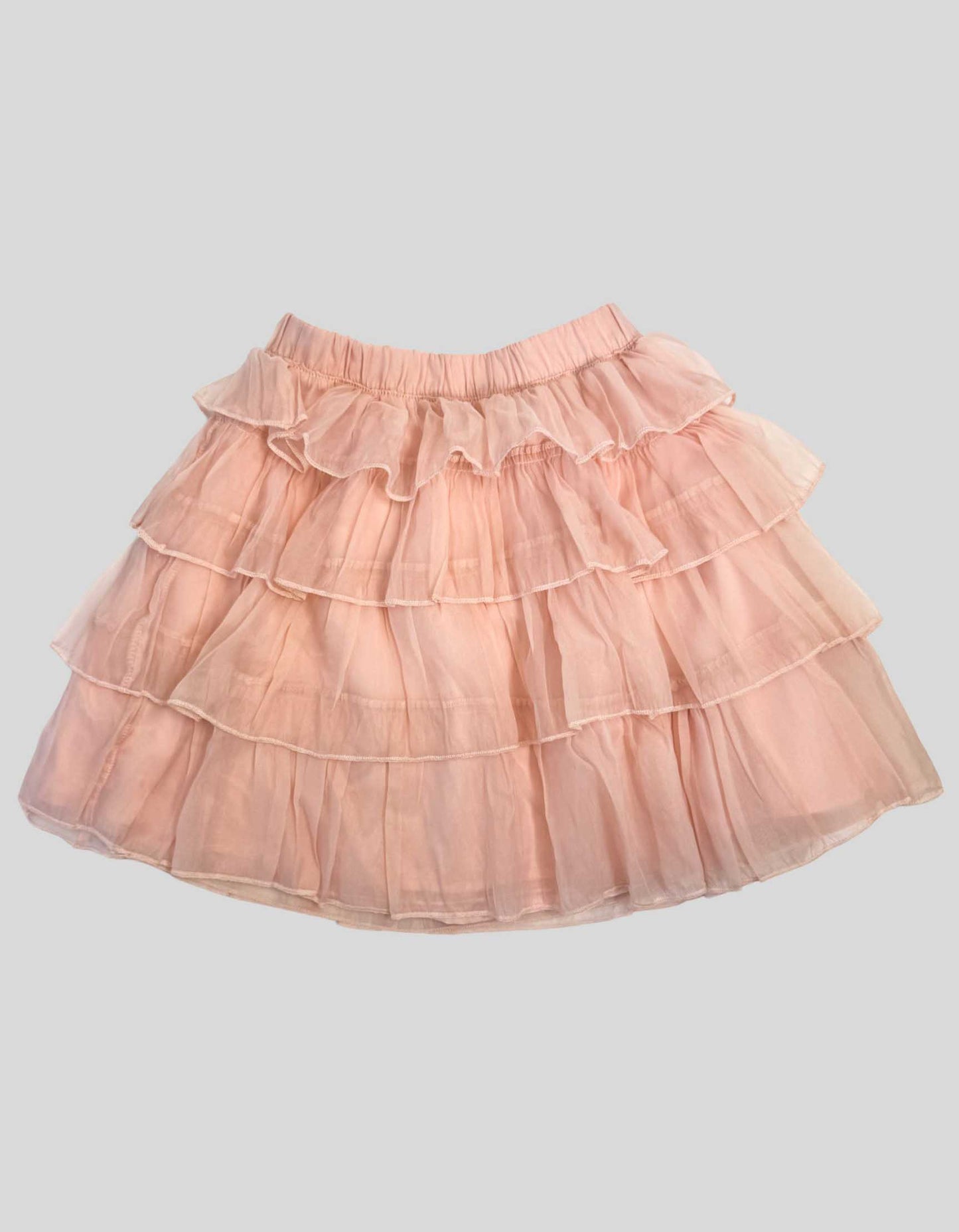 H&M Girls Pink Tiered Skirt - 6x/7 US